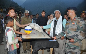 The Governor of Arunachal Pradesh Shri P.B. Acharya visit BRTF Camp at Sessa on  8th  April 2017. 